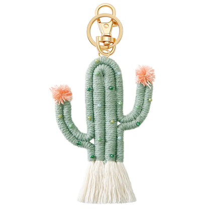 Weaving Sewing Cactus Keychain